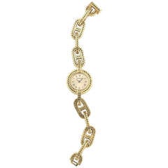 Hermes Yellow Gold Bracelet Watch