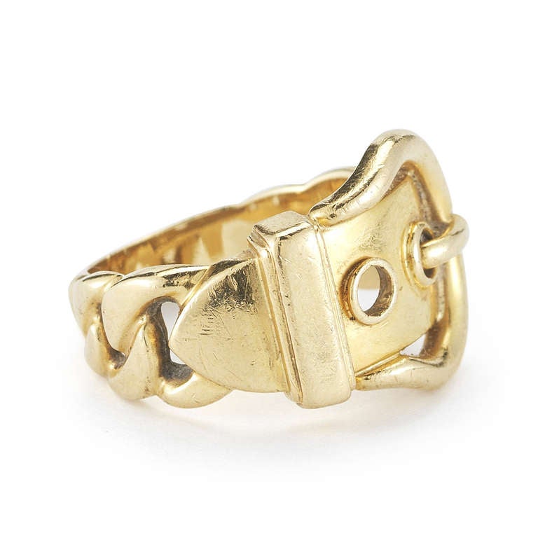 Hermes 18k Gold Schnalle Ring im Zustand „Hervorragend“ im Angebot in New York, NY