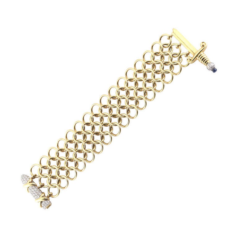 Tiffany & Co. and Donald Claflin 18K Gold Dagger Bracelet For Sale