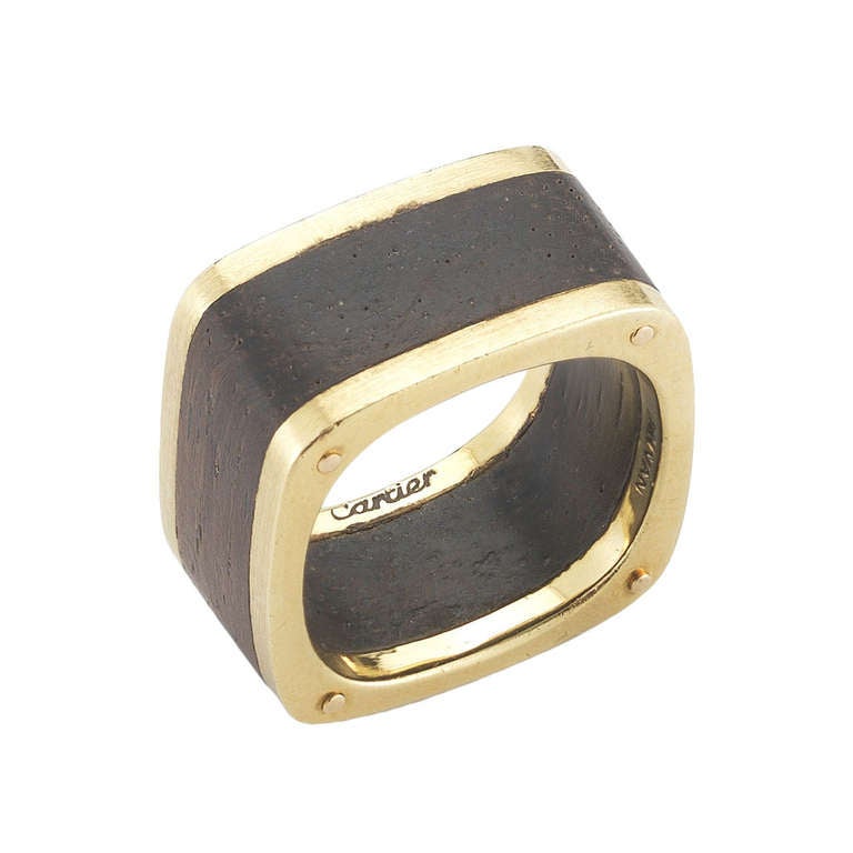 Cartier Dinh Van Wood and Gold Band