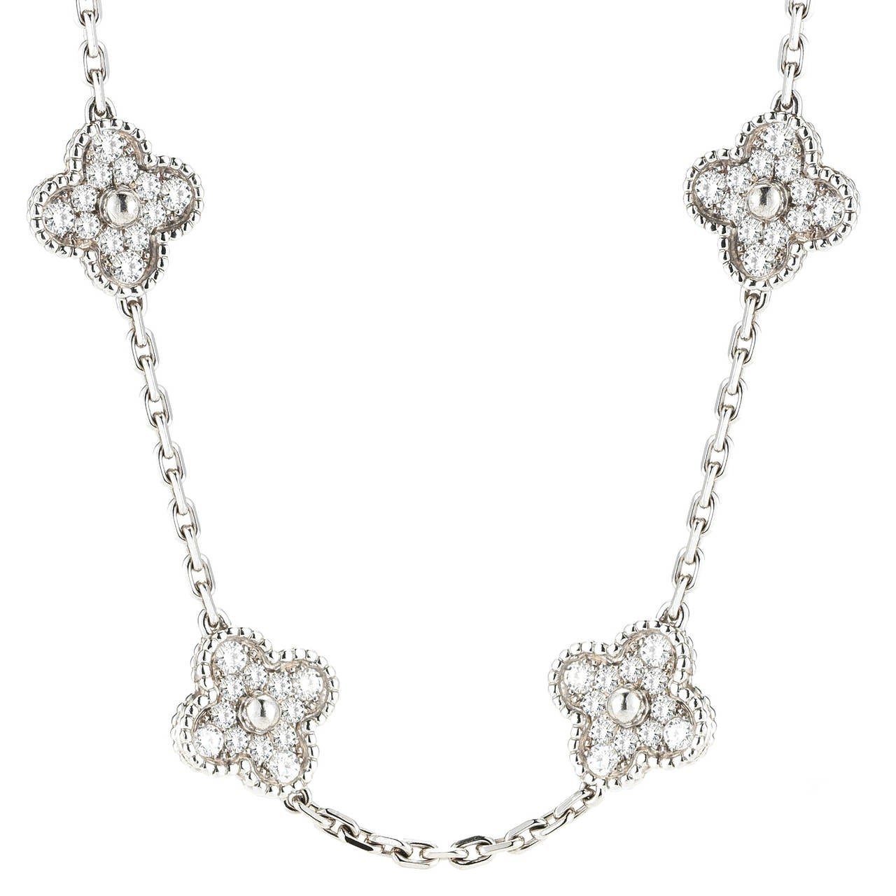 A stunning Van Cleef & Arpels necklace from the Alhambra collection. This necklace is 16