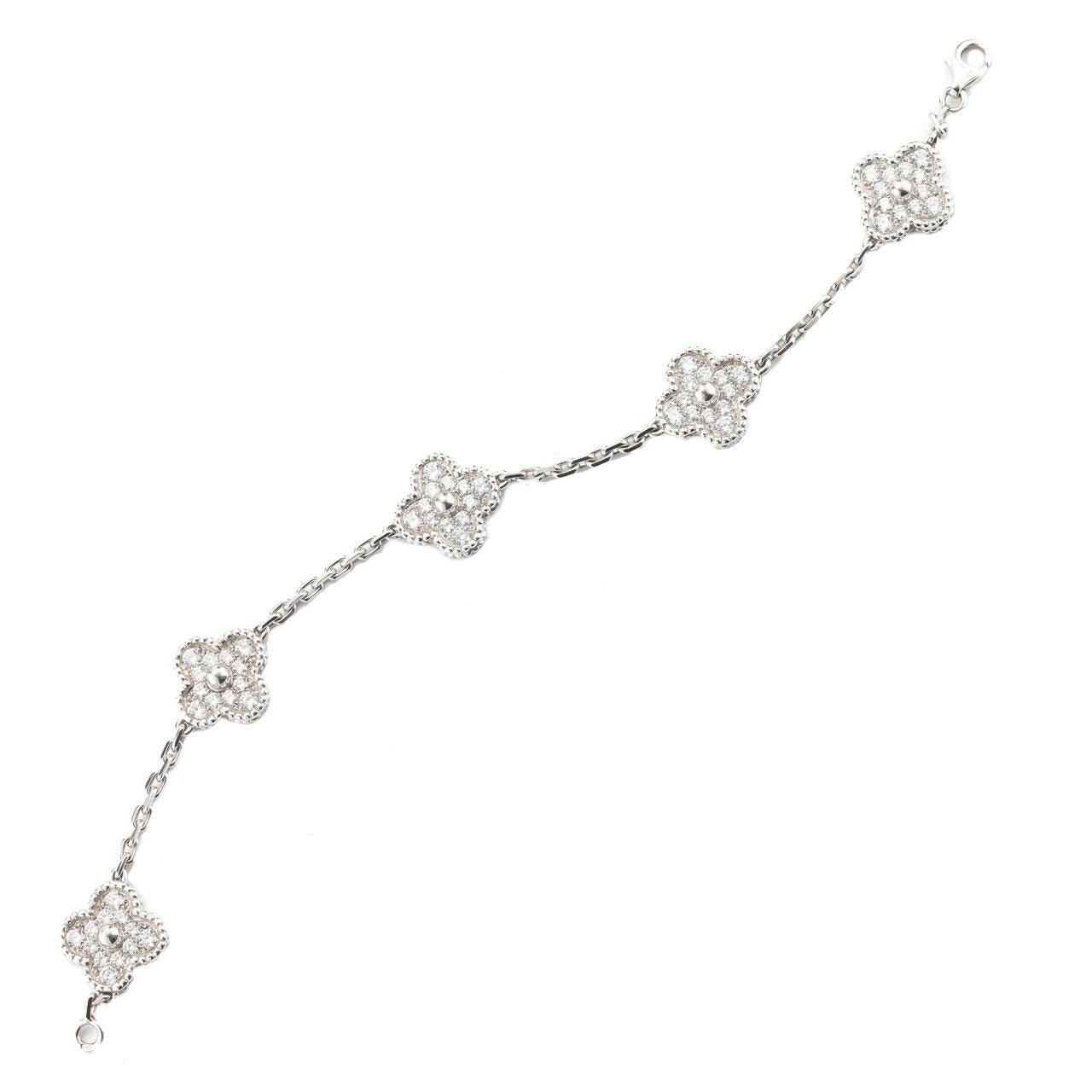 Van Cleef & Arpels Diamond Gold Alhambra Bracelet