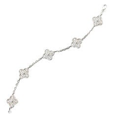 Van Cleef & Arpels Diamond Gold Alhambra Bracelet
