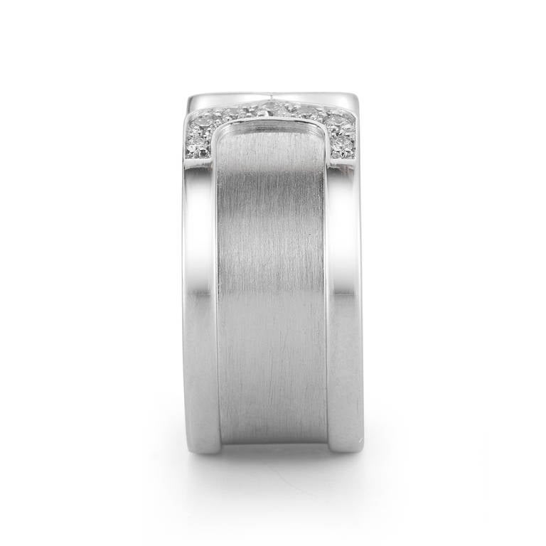 Cartier Décor de Cartier 18k White Gold and Diamond Ring In New Condition In New York, NY