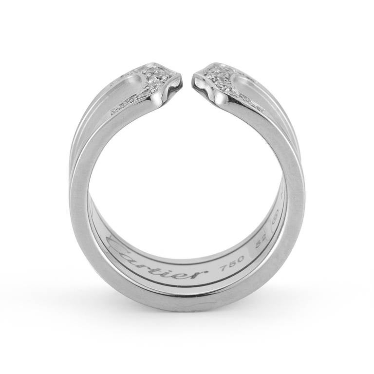 Women's Cartier Décor de Cartier 18k White Gold and Diamond Ring