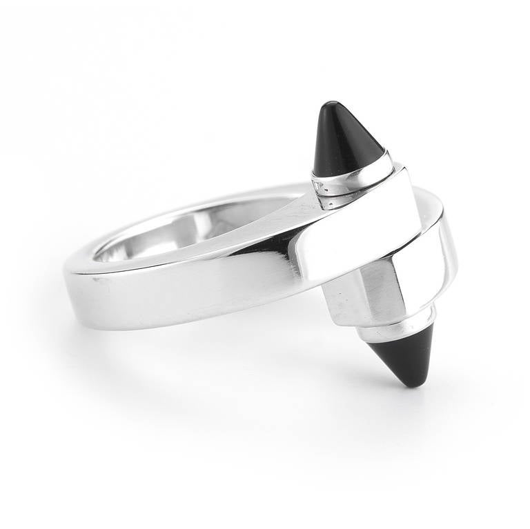 Cartier Onyx White Gold Nail Ring