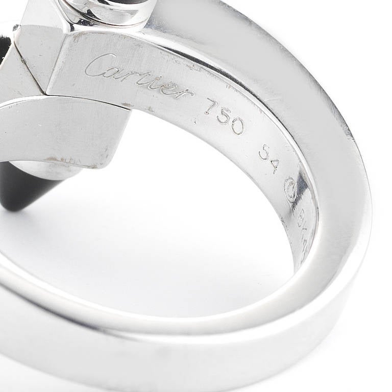 Cartier Onyx White Gold Nail Ring at 1stDibs