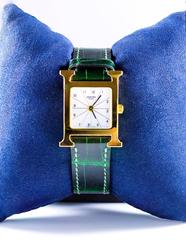 Hermes Gold-Plated Stainless Steel H Hour MM Quartz Wristwatch