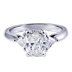 Radiant Cut GIA Certified Diamond Three-Stone Engagement Ring