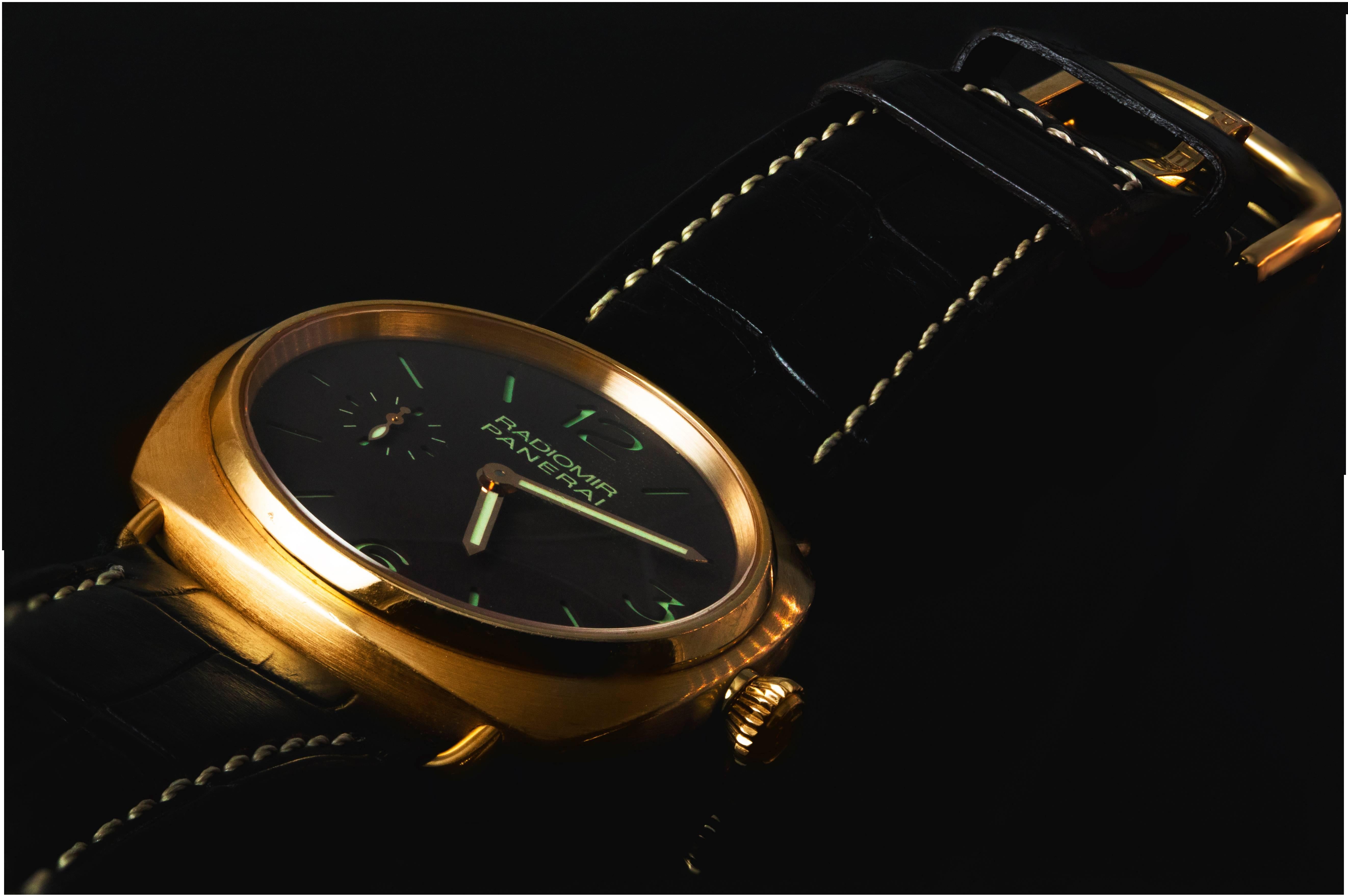 Montre-bracelet mécanique Radiomir Panerai en or rose, et or rouge Ref PAM00336 Pour hommes en vente