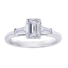 GIA Certified 1.77 Emerald Cut Diamond Engagement Ring