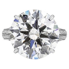 Roman Malakov GIA Certified 13.67 Carat Round Diamond Engagement Ring
