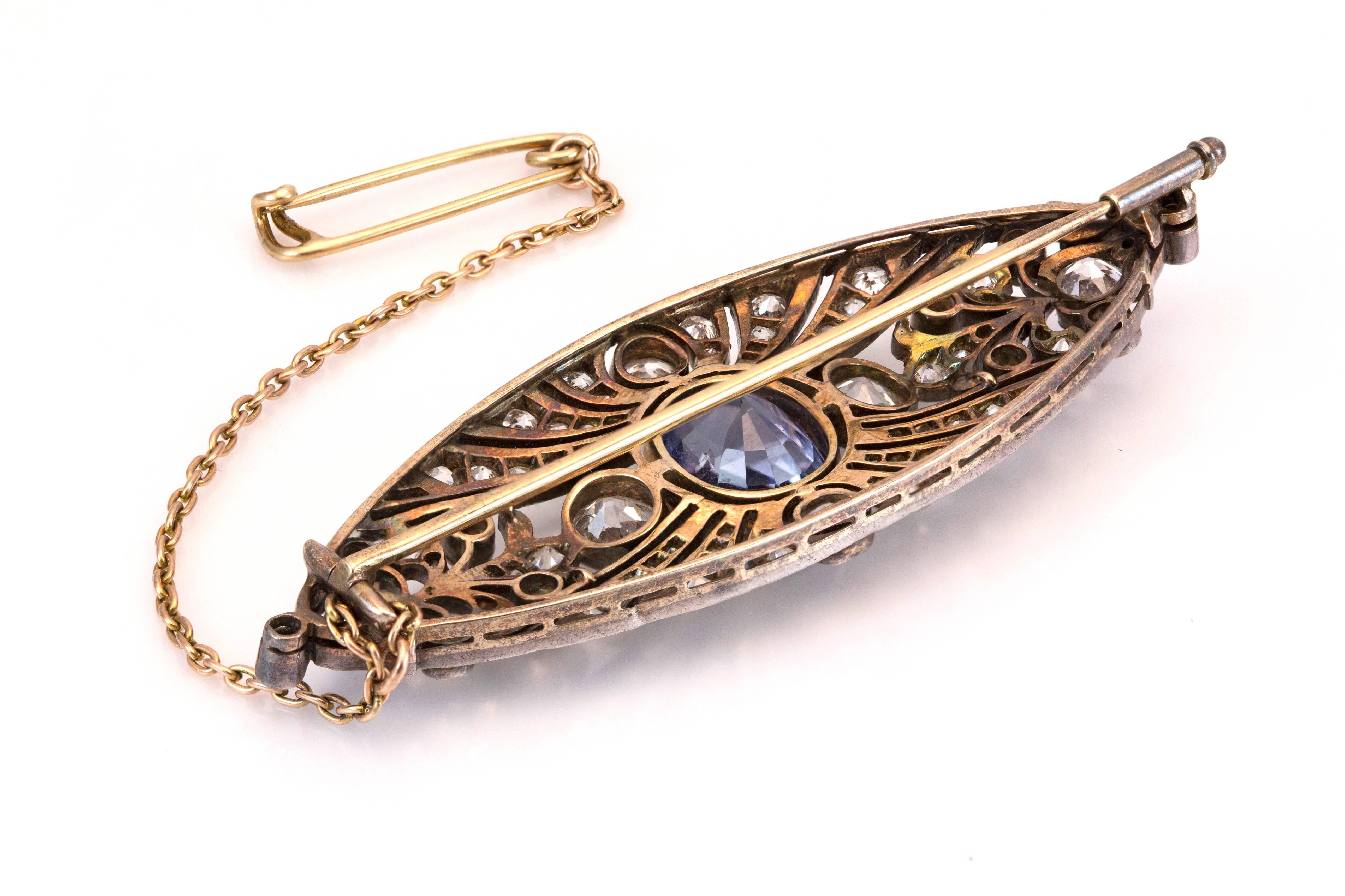 antique sapphire brooch