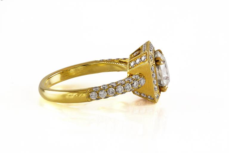 Roman Malakov, GIA Certified 1.99 Carat Diamond Gold Engagement Ring ...