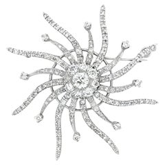 Antique Diamond Platinum Brooch