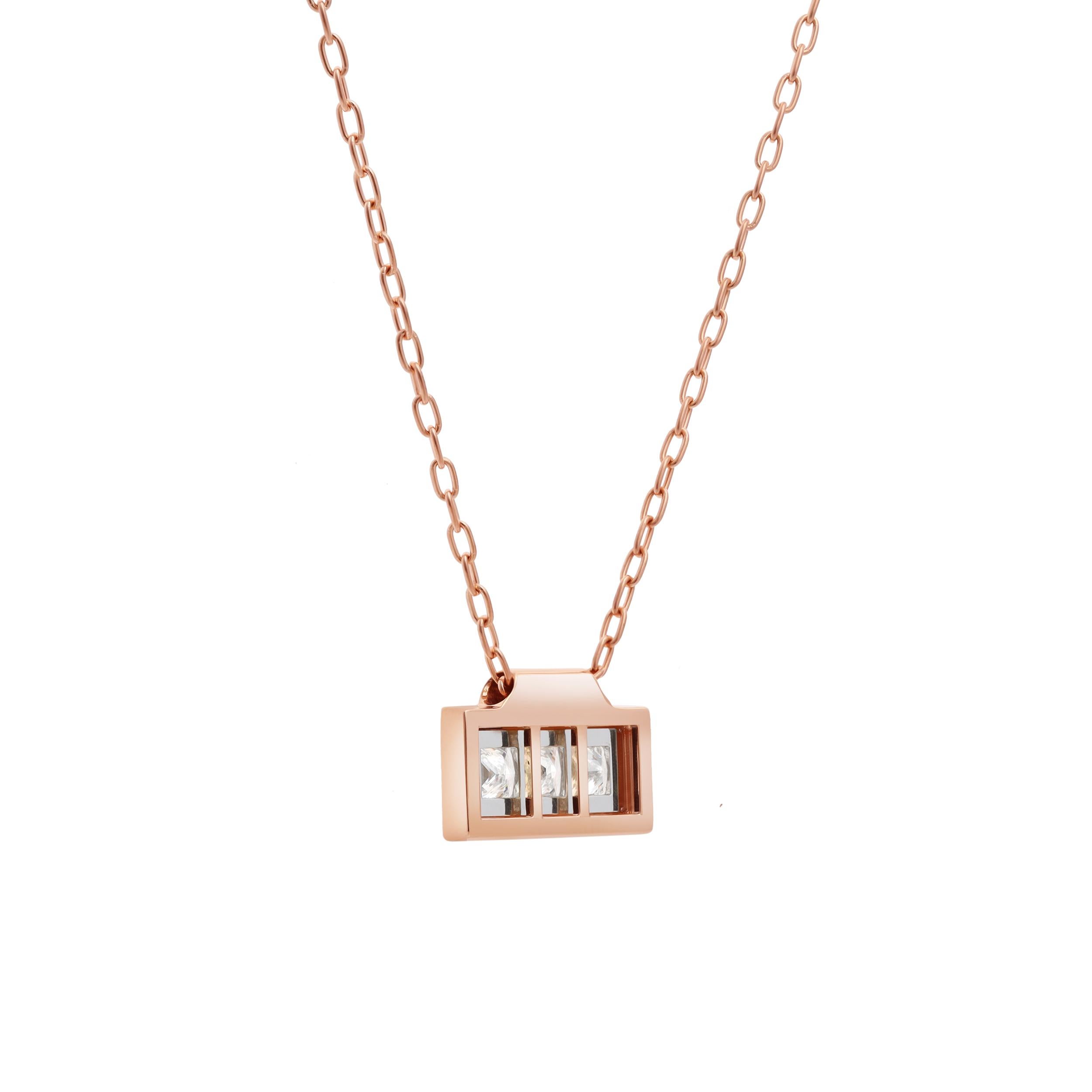 Contemporain Roman Malakov Pendentif en diamant encadré taille princesse 1,58 carats en vente