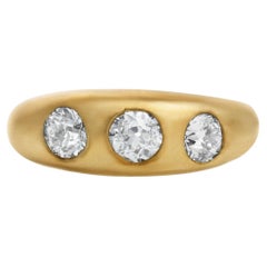 Antique Band, 1.50 Carats, Yellow Gold, Old European Cuts