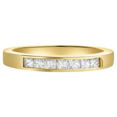 Roman Malakov 0.40 Carat Total Princess Cut Diamond Seven-Stone Wedding Band