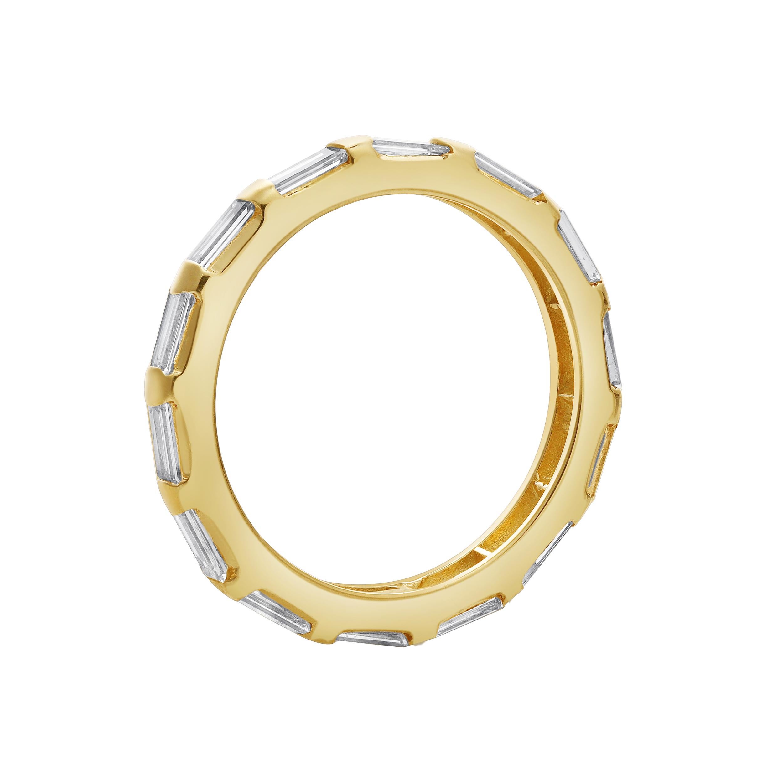 Roman Malakov Eternity-Ehering mit 1.01 Karat Diamant im Baguetteschliff (Zeitgenössisch) im Angebot