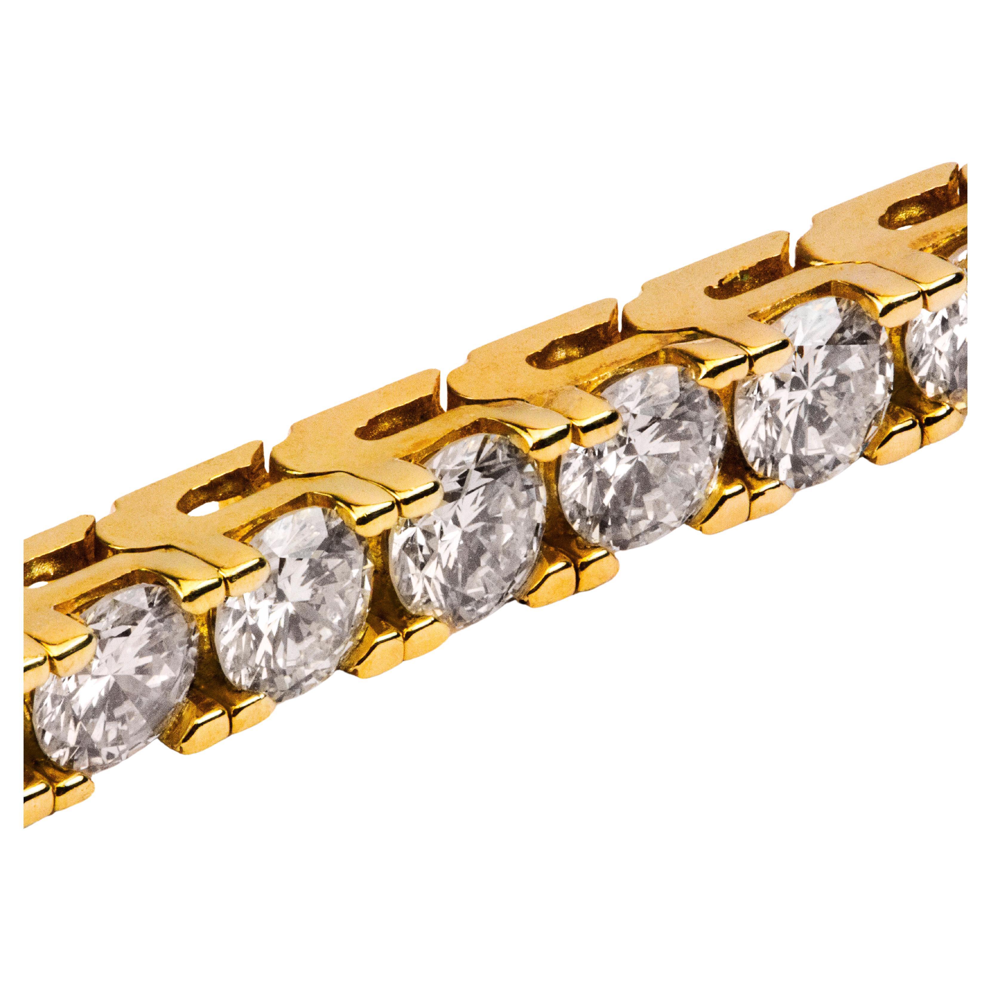Roman Malakov Pulsera de tenis con diamantes redondos de talla brillante de 8,68 quilates totales Contemporáneo en venta