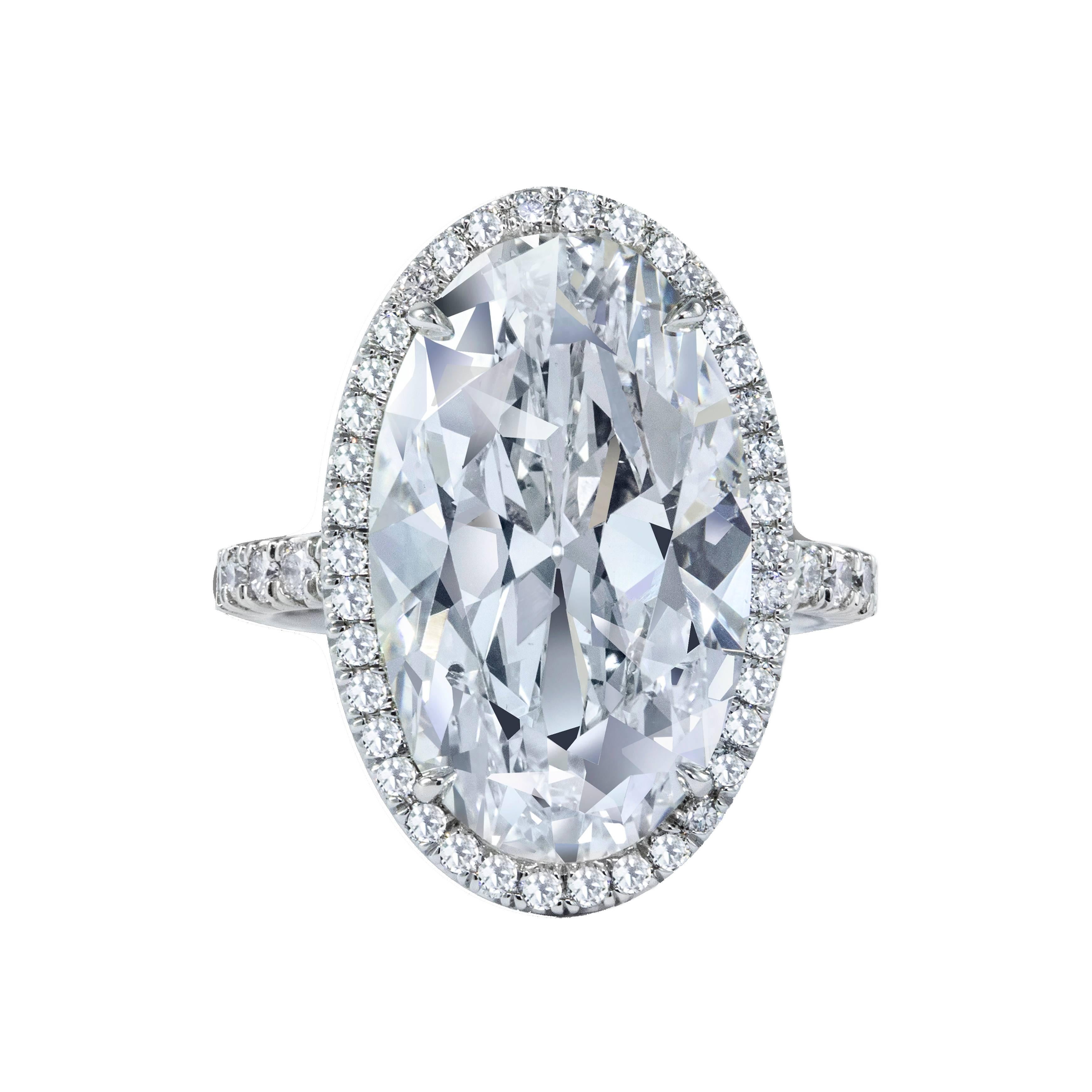Roman Malakov, GIA Certified Oval Cut Diamond Halo Engagement Ring
