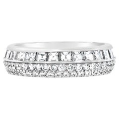 Roman Malakov 2.96 Carats Total Mixed-Cut Diamond Eternity Wedding Band Ring