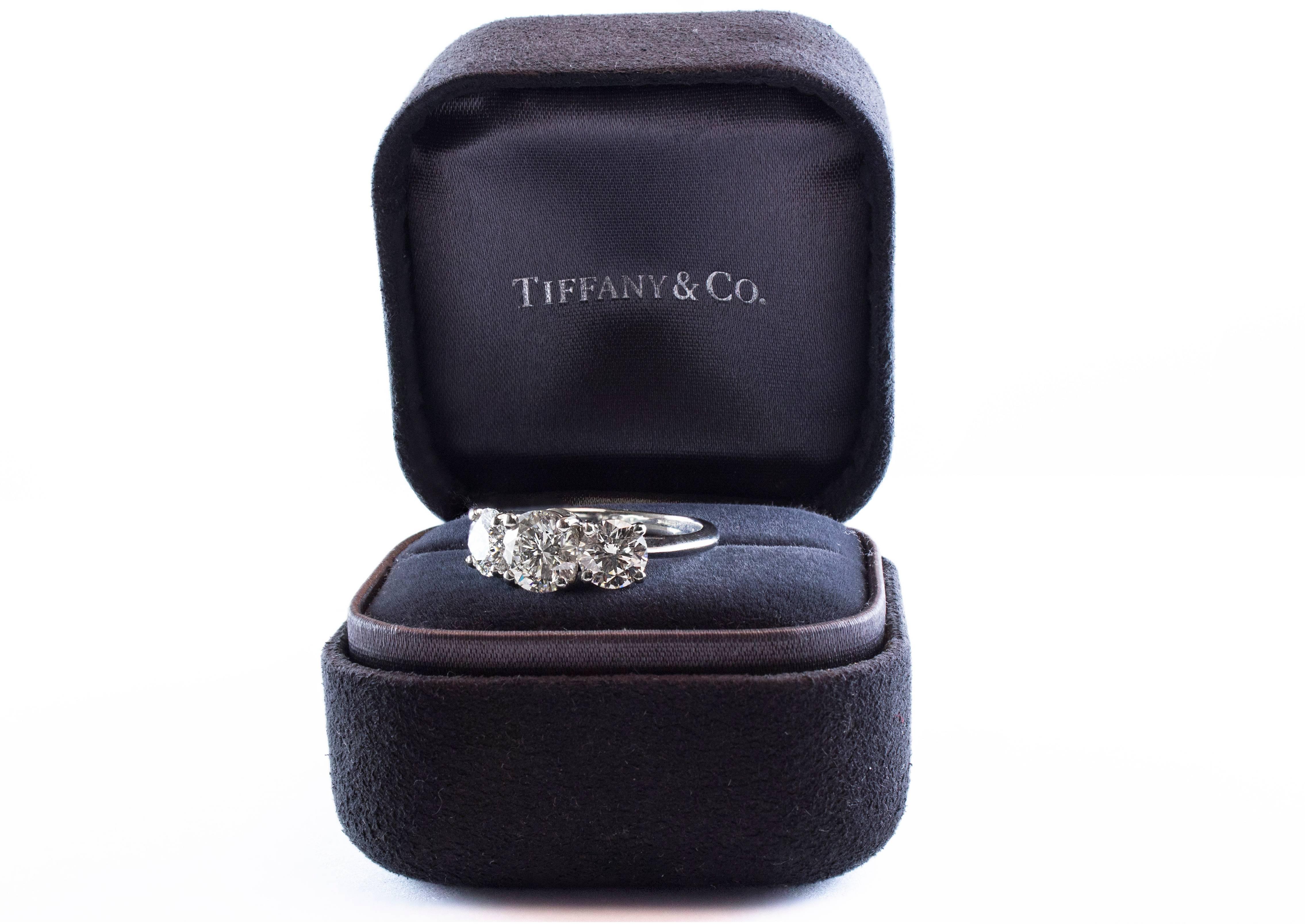 tiffany three stone engagement ring