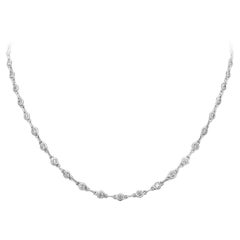 Roman Malakov 3.39 Carats Total Round Brilliant Cut Diamond Necklace