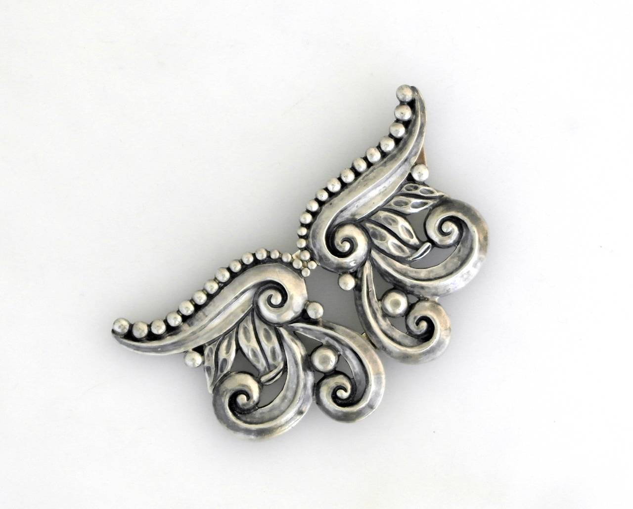 Margot de Taxco Sterling Silver Pin In Excellent Condition For Sale In New York, NY