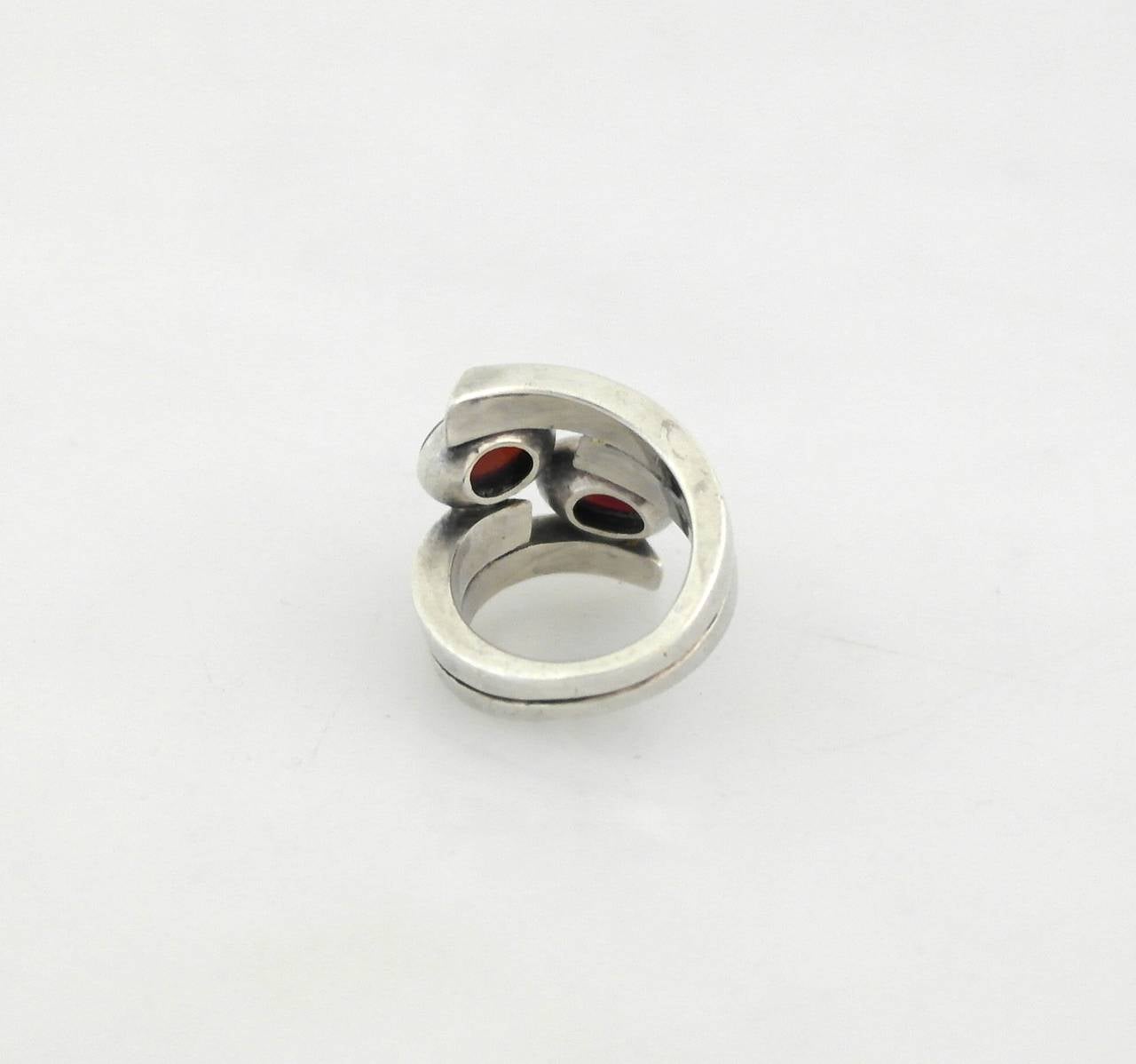 Women's Antonio Pineda .970 Silver Modernist Ring