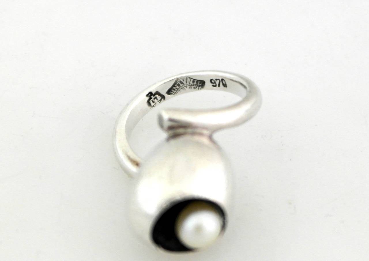 Antonio Pineda .970 Silver and Pearl Ring 1