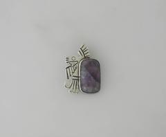 William Spratling Amethyst Sterling Silver Eagle Brooch 2nd Brooch Available