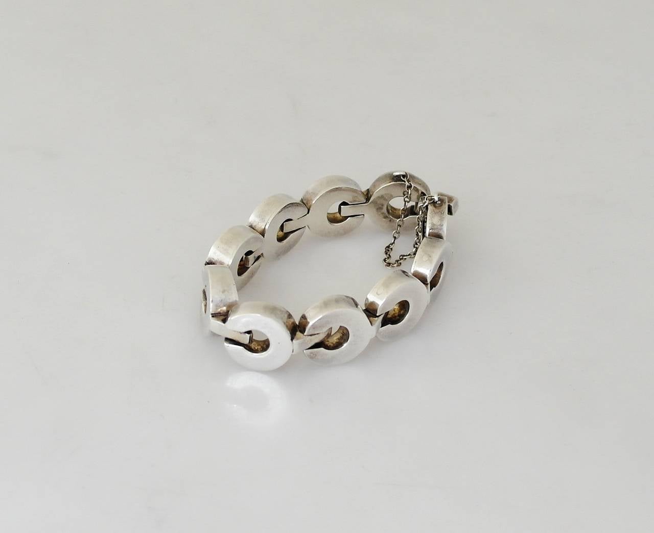 Women's Antonio Pineda .970 Silver Link Bracelet For Sale