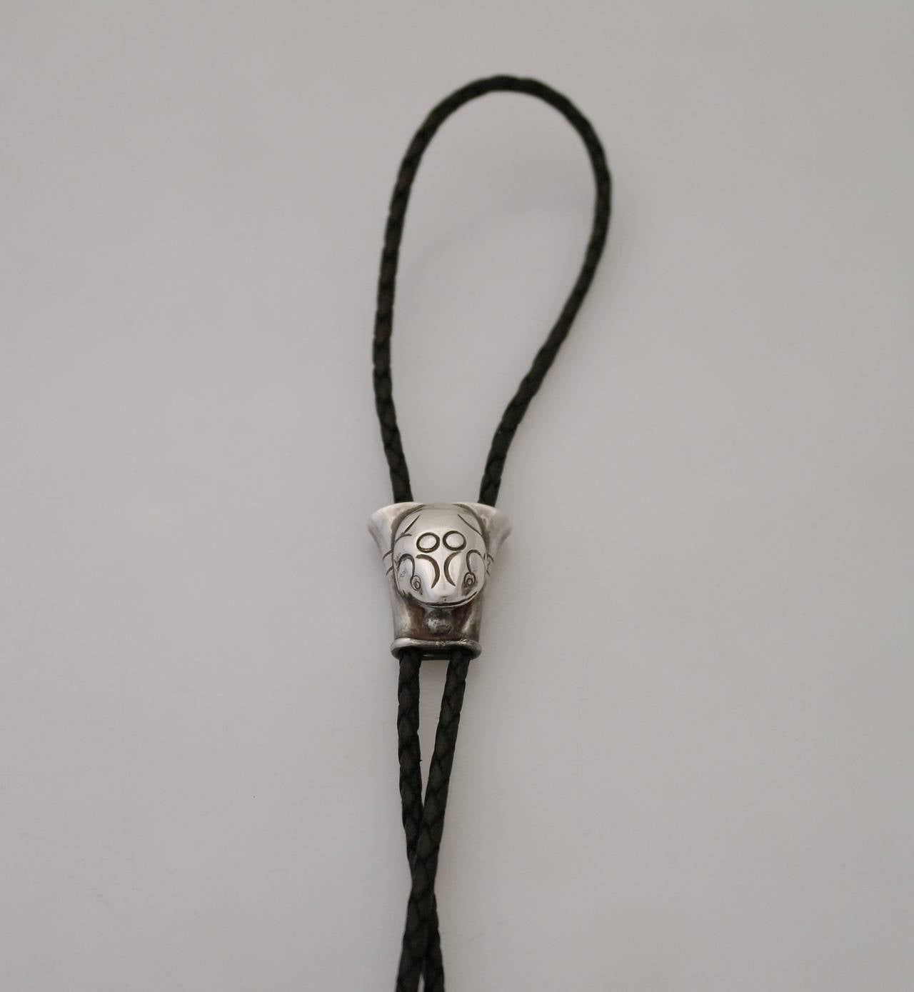 William Spratling Sterling Silver Frog Motif Bolo Tie In Excellent Condition In New York, NY