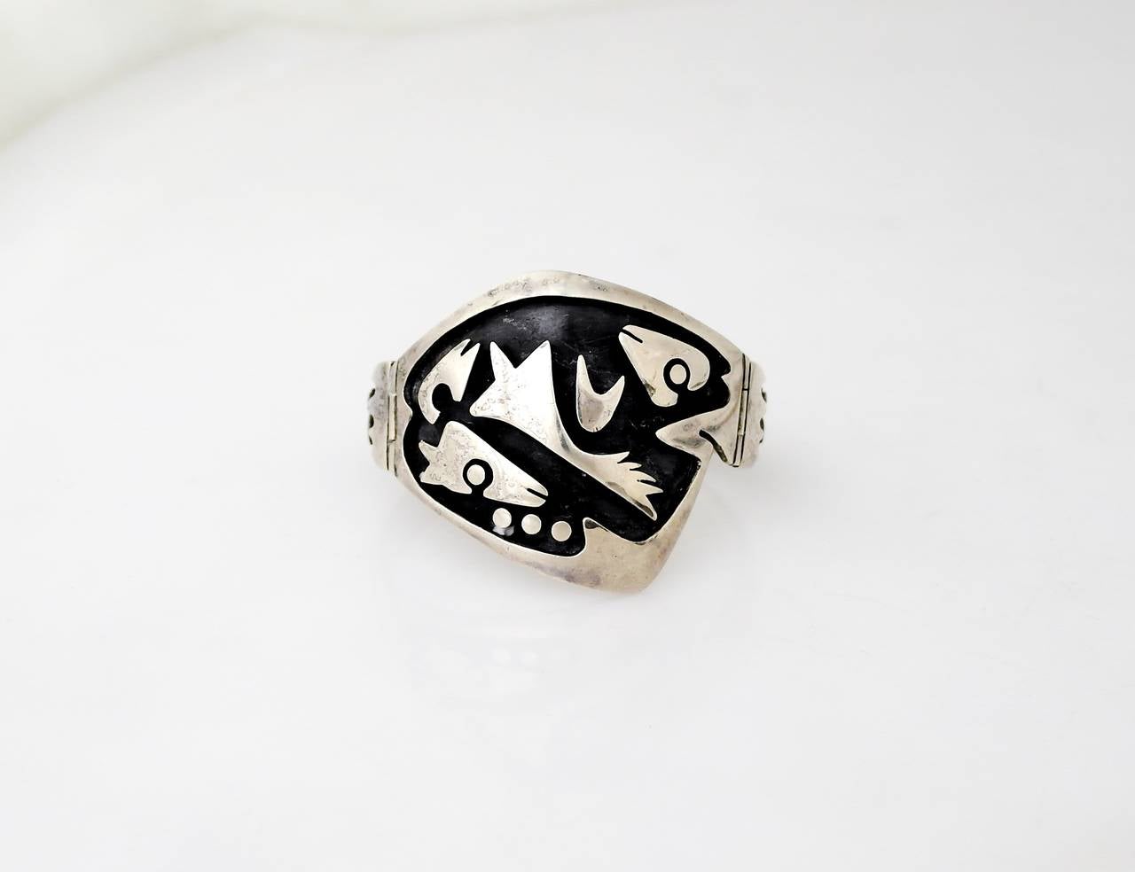 Los Castillo Sterling Silver Shadowbox Design Necklace and Bracelet