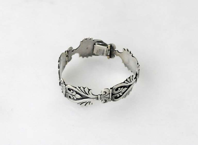 Women's Maricela Taxco Sterling Silver Link Bracelet For Sale