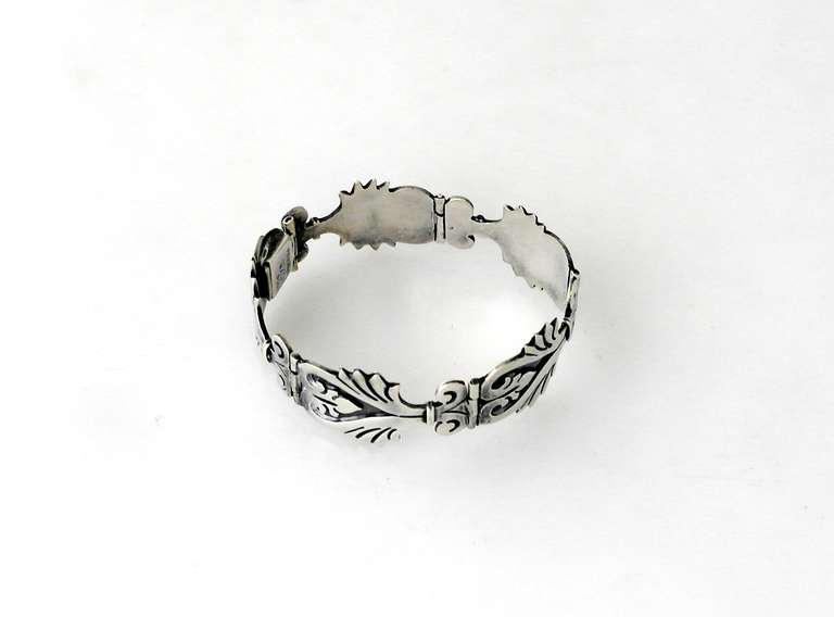 Maricela Taxco Sterling Silver Link Bracelet For Sale 1