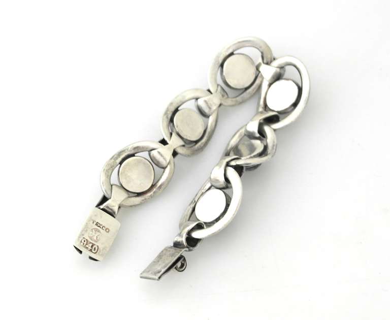 Women's Hector Aguilar .940 Silver Modernist Link Bracelet