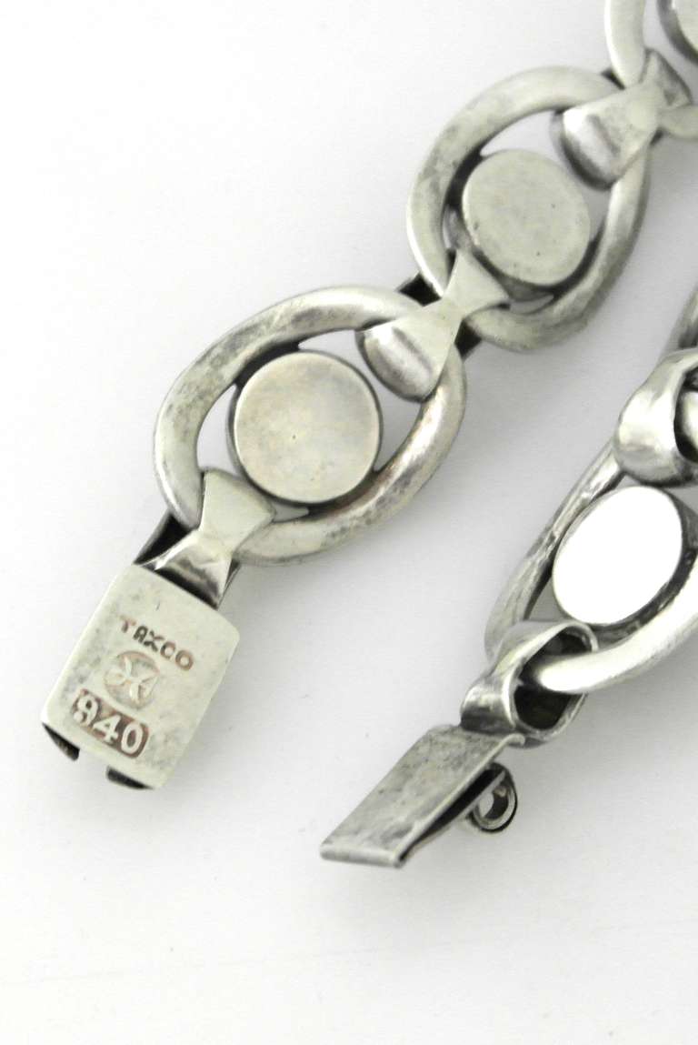 Hector Aguilar .940 Silver Modernist Link Bracelet 1