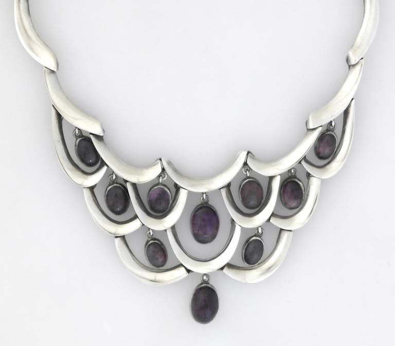 Women's Antonio Pineda Amethyst Sterling Silver Necklace For Sale