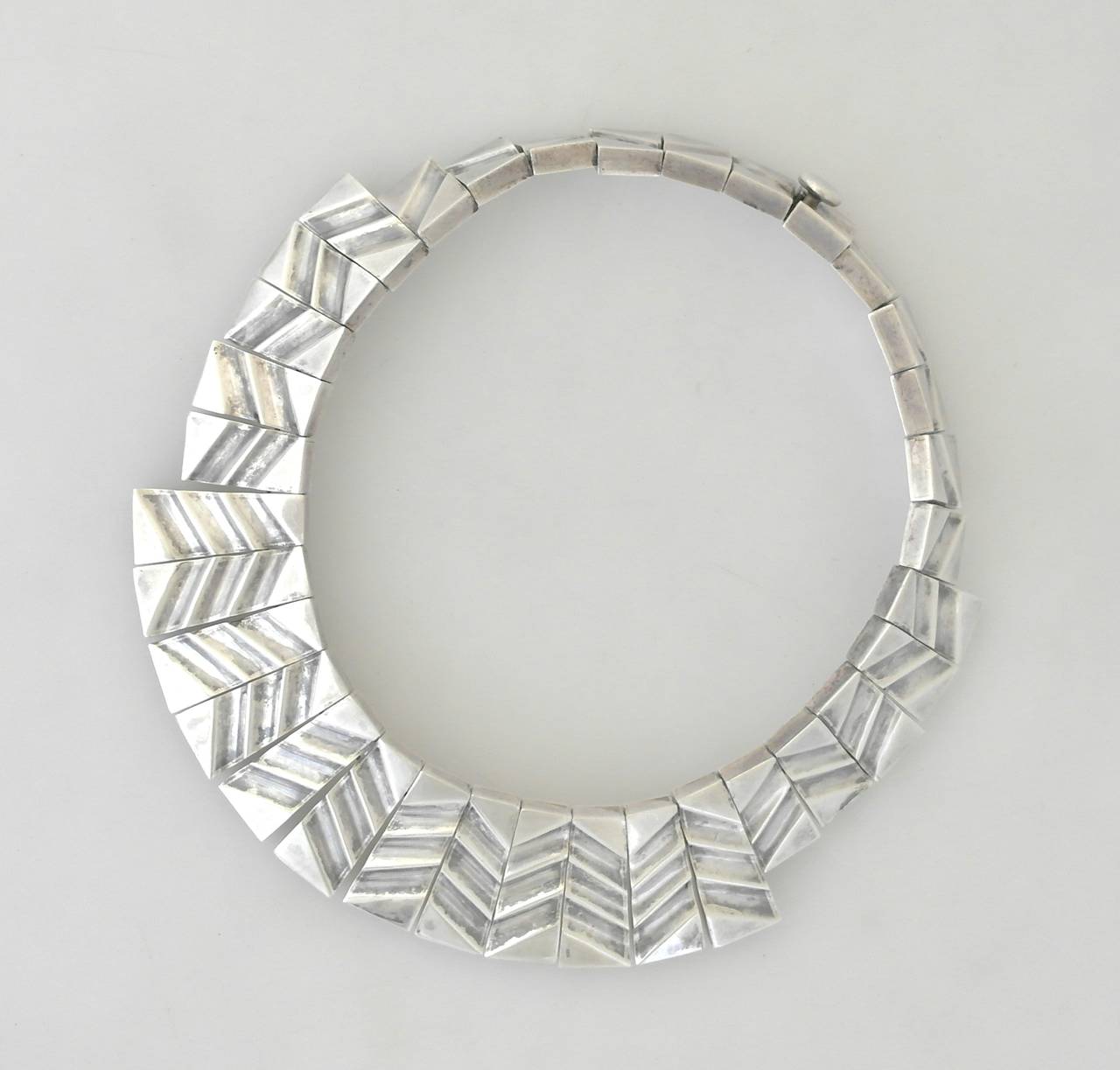 Women's Taxco Sterling Silver Heavy Choker Necklace