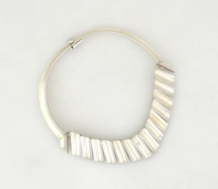 Antonio Pineda .970 Silver Modernist Necklace