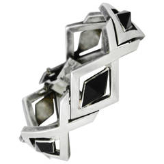 Antonio Pineda Onyx .970 Silver Link Bracelet
