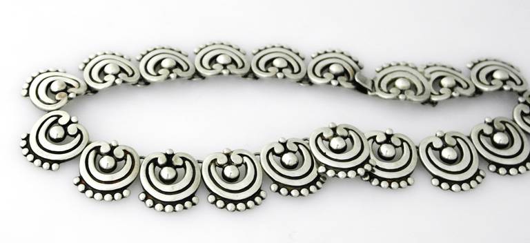 Los Castillo Sterling Silver Necklace In Excellent Condition In New York, NY