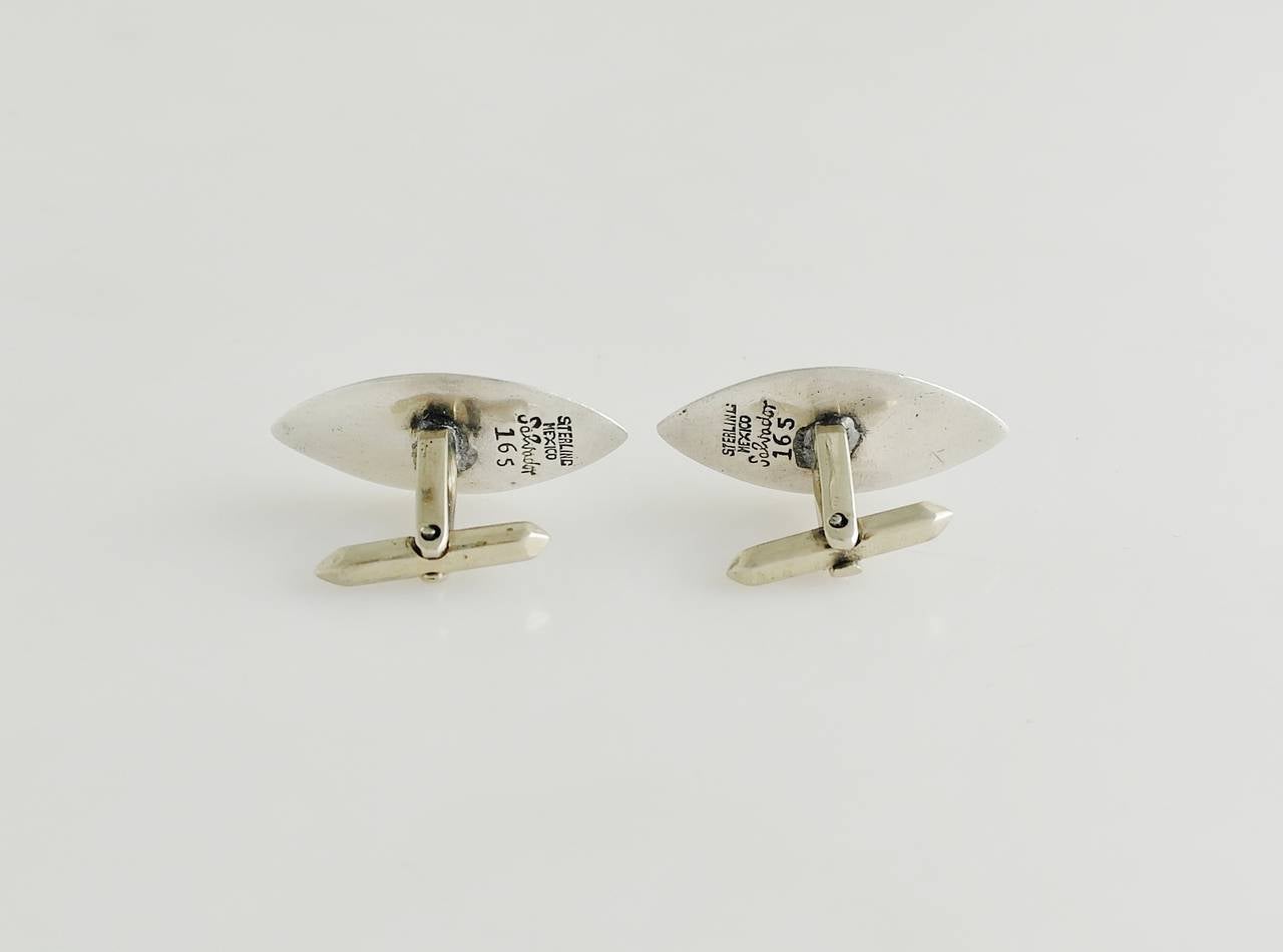 Women's or Men's Salvador Teran Sterling Silver Cufflinks For Sale