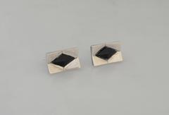 Antonio Pineda Onyx .970 Silver Cufflinks