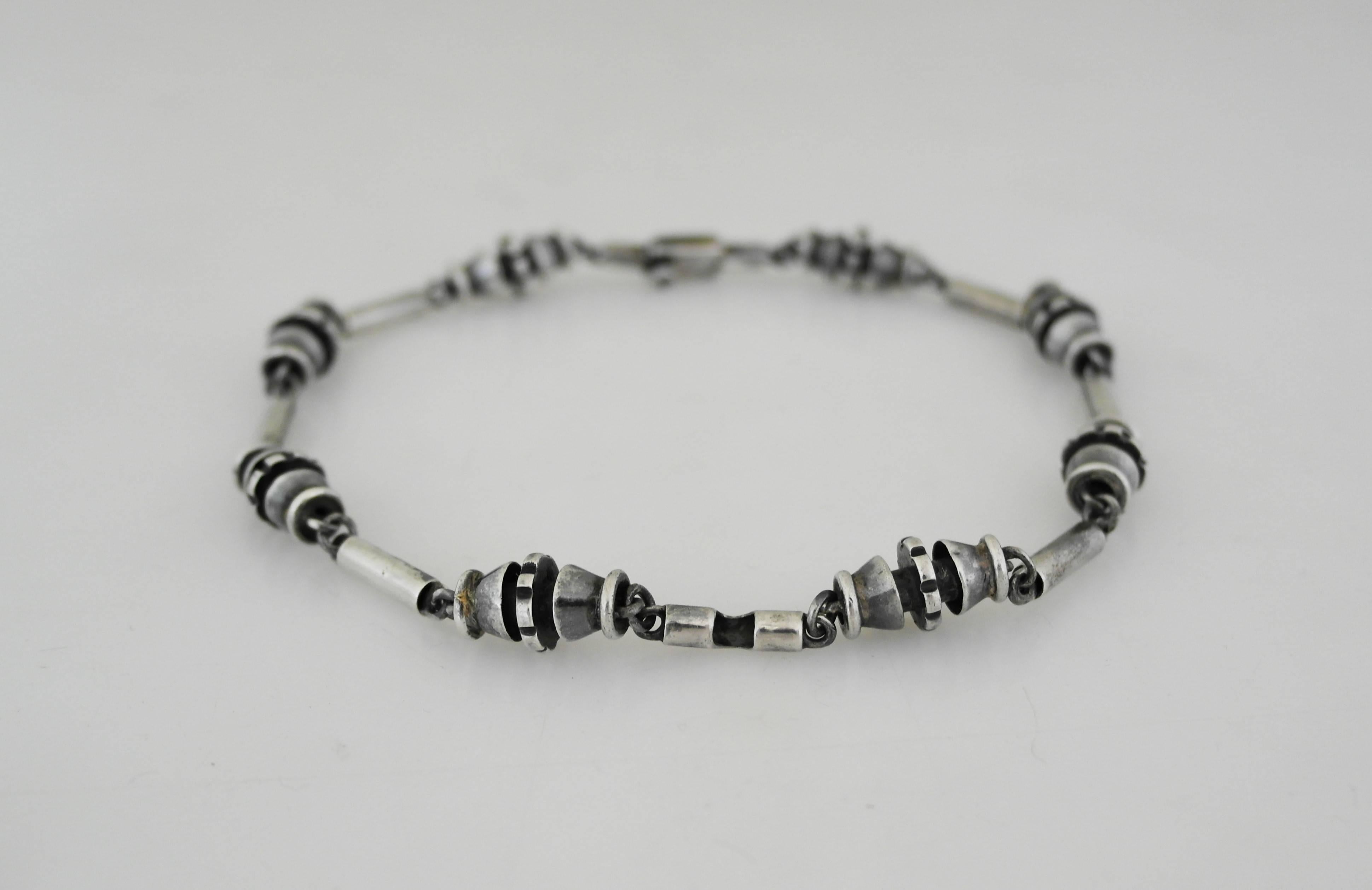 Salvador Teran Sterling Silver Choker Necklace In Excellent Condition In New York, NY