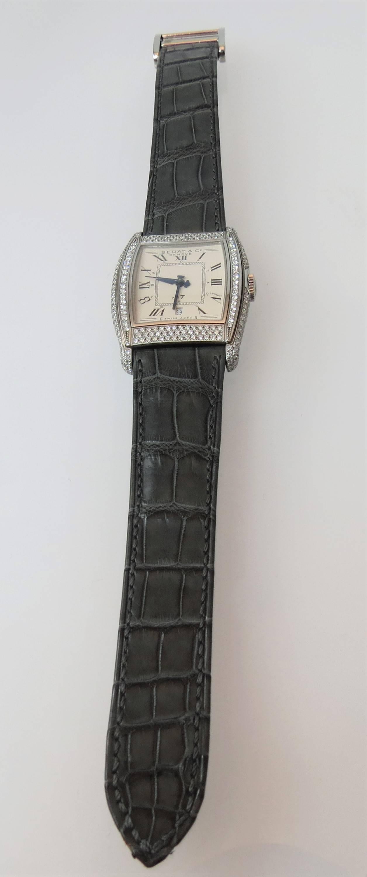 Bedat Damen Edelstahl Diamant Nr. 7 Automatik-Armbanduhr (Zeitgenössisch) im Angebot