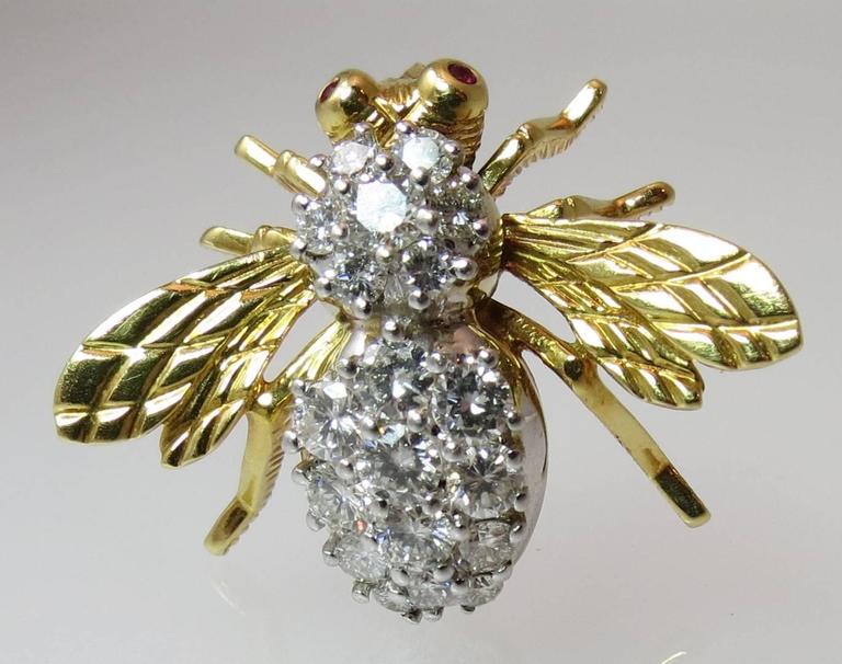 diamond bee pin