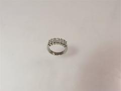 Prong Set Emerald Cut Diamond Platinum Wedding Band Ring